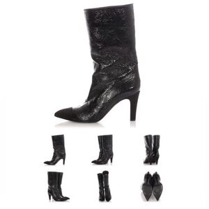 CHANEL Black Heeled Boots for Women